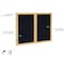 Ghent Enclosed Bulletin Board, 2 Door, Rcycl, Oak Frame, 3 ft H x 4 ft W, Confetti PW23648TR-CF - alternate 3